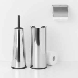 Brabantia Three-Piece Toilet Accessory Set Brilliant Steel - FT382  - 3