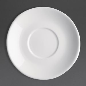 Olympia Cafe Flat White Saucers White 135mm (Pack of 12) - FF996  - 1