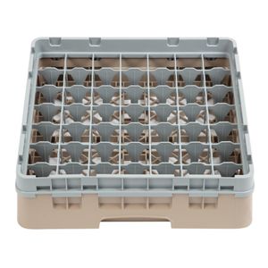 Cambro Camrack Beige 49 Compartments Max Glass Height 92mm - DW561  - 2