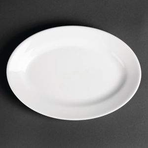 Royal Porcelain Oriental Oval Plates 230mm length (Pack of 12) - CG120  - 1
