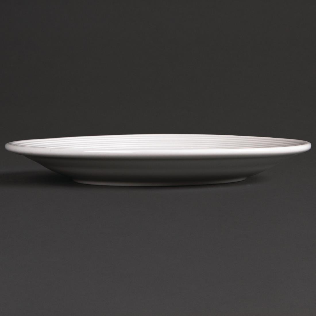 Olympia Linear Wide Rimmed Plates 150mm (Pack of 12) - U089  - 2