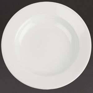 Royal Porcelain Classic White Wide Rim Plates 160mm (Pack of 12) - CG006  - 1