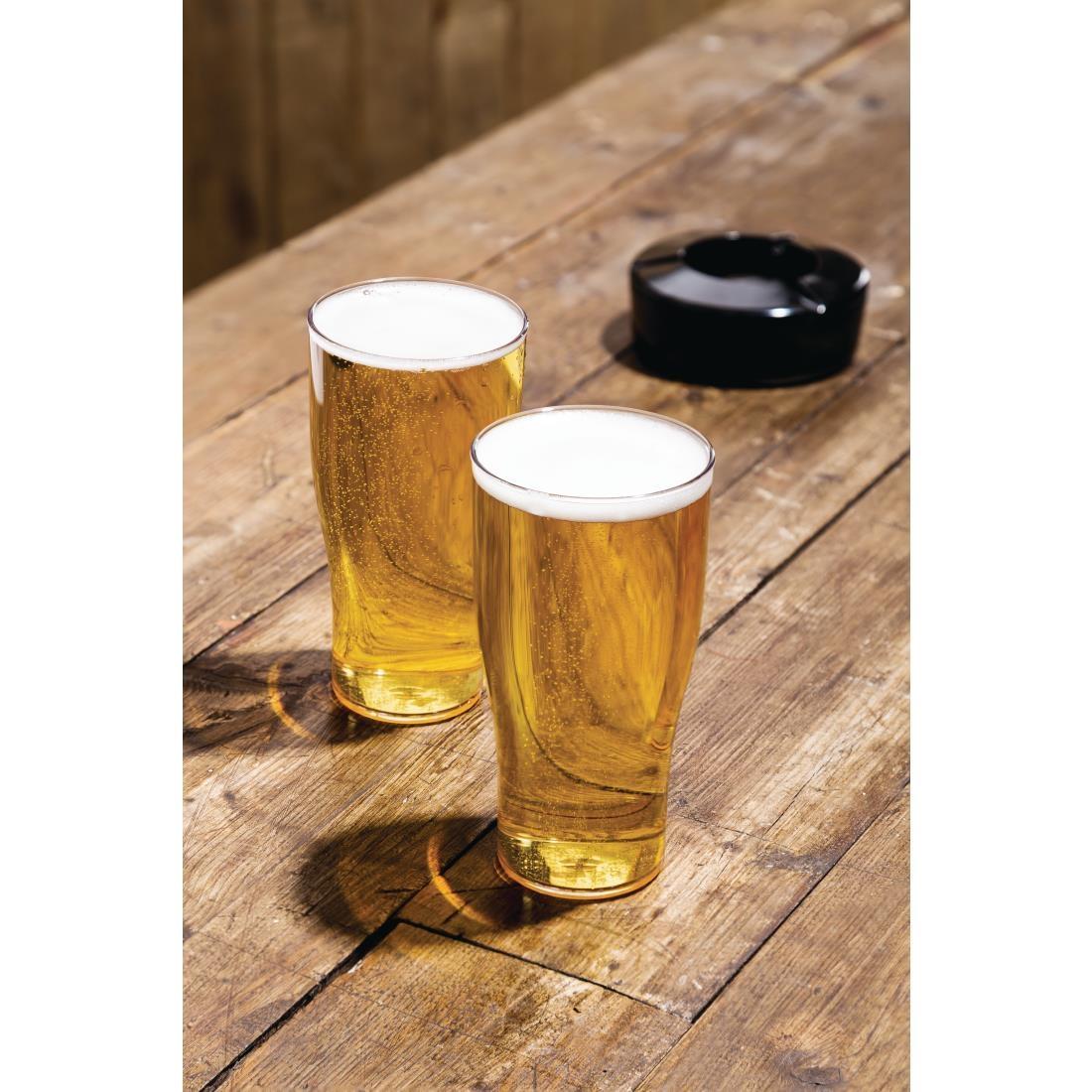 BBP Polycarbonate Nucleated Pint Glasses CE Marked (Pack of 48) - U403  - 3