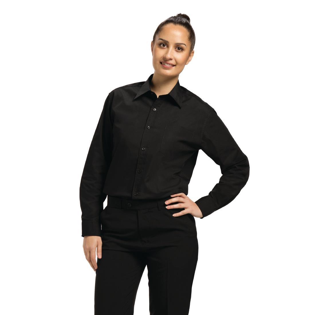 Chef Works Unisex Long Sleeve Dress Shirt Black S - A798-S  - 3