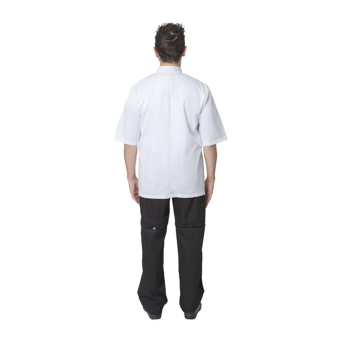Chefs Works Unisex Volnay Chefs Jacket Short Sleeve White XS - A372-XS  - 4