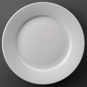 Olympia Athena Wide Rimmed Plates 228mm White (Pack of 12) - CC208  - 1