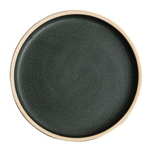 Olympia Canvas Flat Round Plate Green Verdigris 180mm (Pack of 6) - FA321  - 1