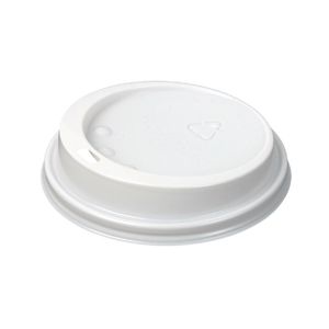 White Lid To Fit 340ml/455ml Huhtamaki Hot Cup (Pack of 1000) - CL869  - 1