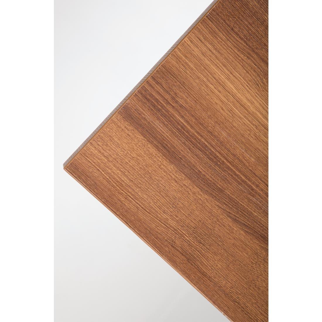 Bolero Pre-drilled Rectangular Table Top Rustic Oak 1100(W) x 700(D)mm - DT442  - 5