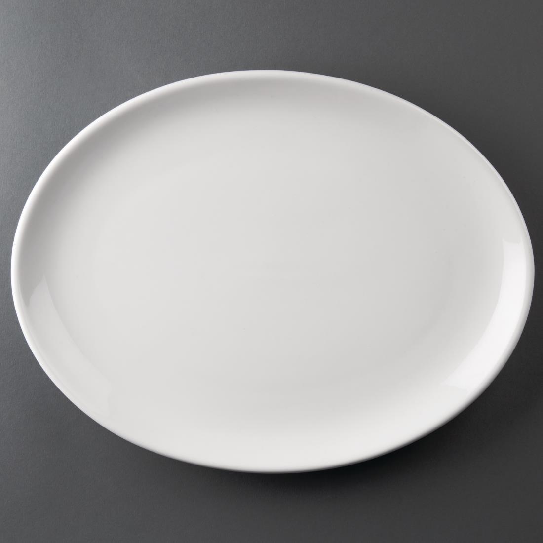 Olympia Athena Oval Coupe Plates 305 x 241 mm (Pack of 6) - CC212  - 1