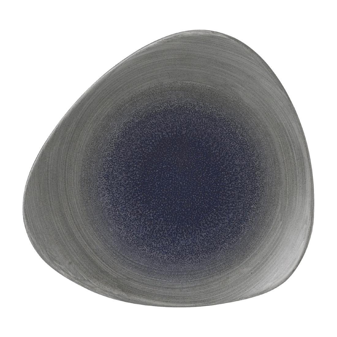 Churchill Stonecast Aqueous Lotus Plates Grey 229mm (Pack of 12) - FD859  - 1