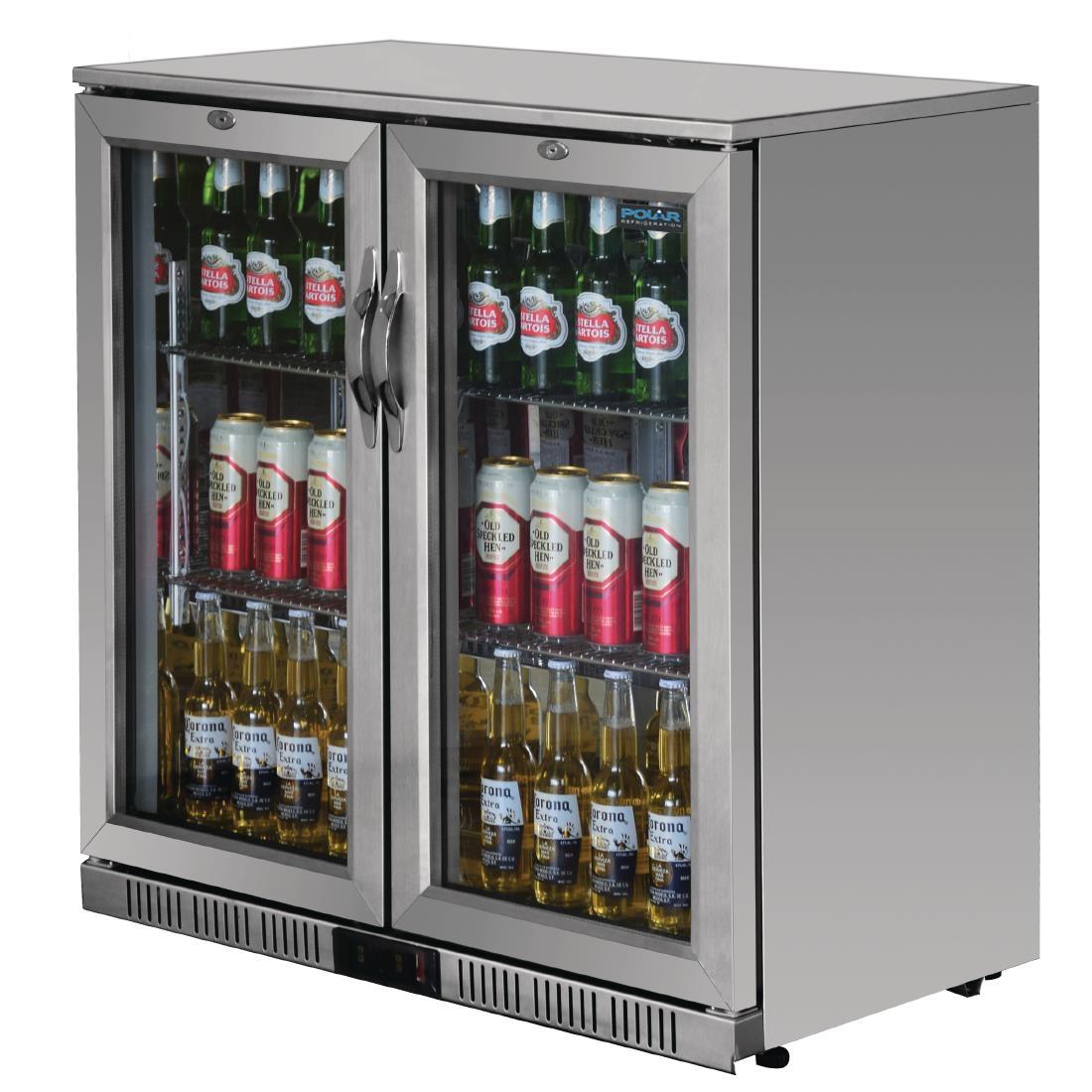 Polar G-Series Back Bar Cooler with Hinged Doors Stainless Steel 208Ltr - GL008  - 8