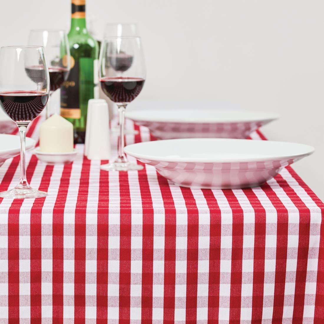 Gingham Tablecloth Red 1320 x 1320mm - HB582  - 2
