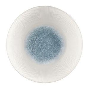 Churchill Bamboo Centre Print Deep Coupe Plates Topaz Blue 281mm (Pack of 12) - FC188  - 1