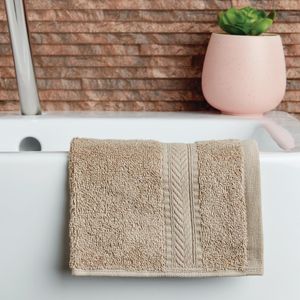 Mitre Essentials Nova Face Cloth Sand (Pack of 10) - HB631  - 1