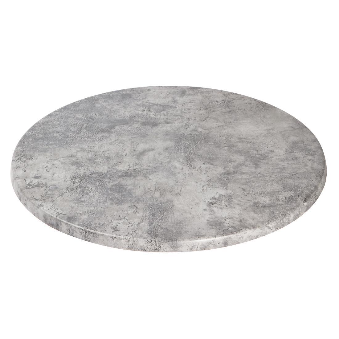 Werzalit Pre-Drilled Round Table Top Concrete 600mm - GM420  - 3