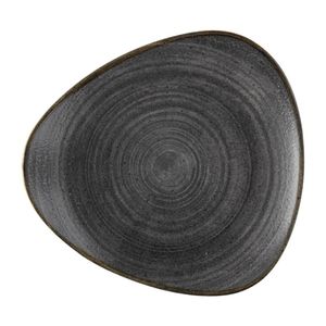 Churchill Stonecast Raw Lotus Plate Black 229mm (Pack of 12) - FS843  - 1