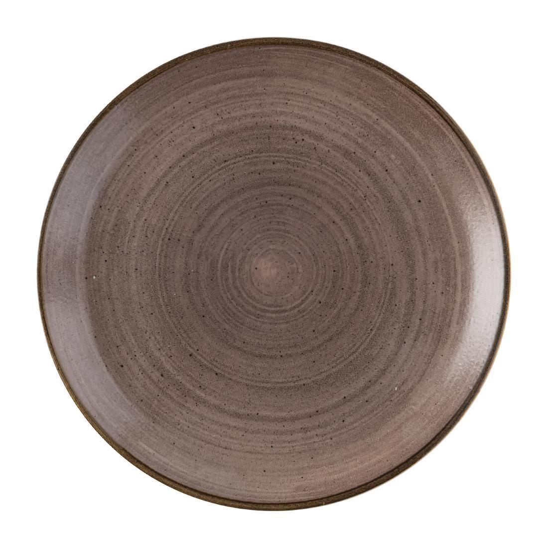 Churchill Stonecast Raw Evolve Coupe Plate Brown 286mm (Pack of 12) - FS846  - 1
