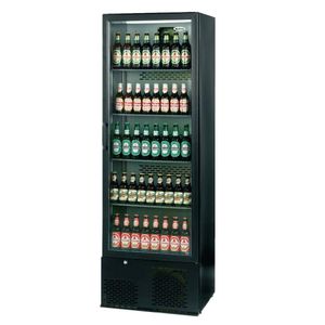 Infrico Upright Back Bar Cooler with Hinged Door in Black ZX10 - CC606  - 1