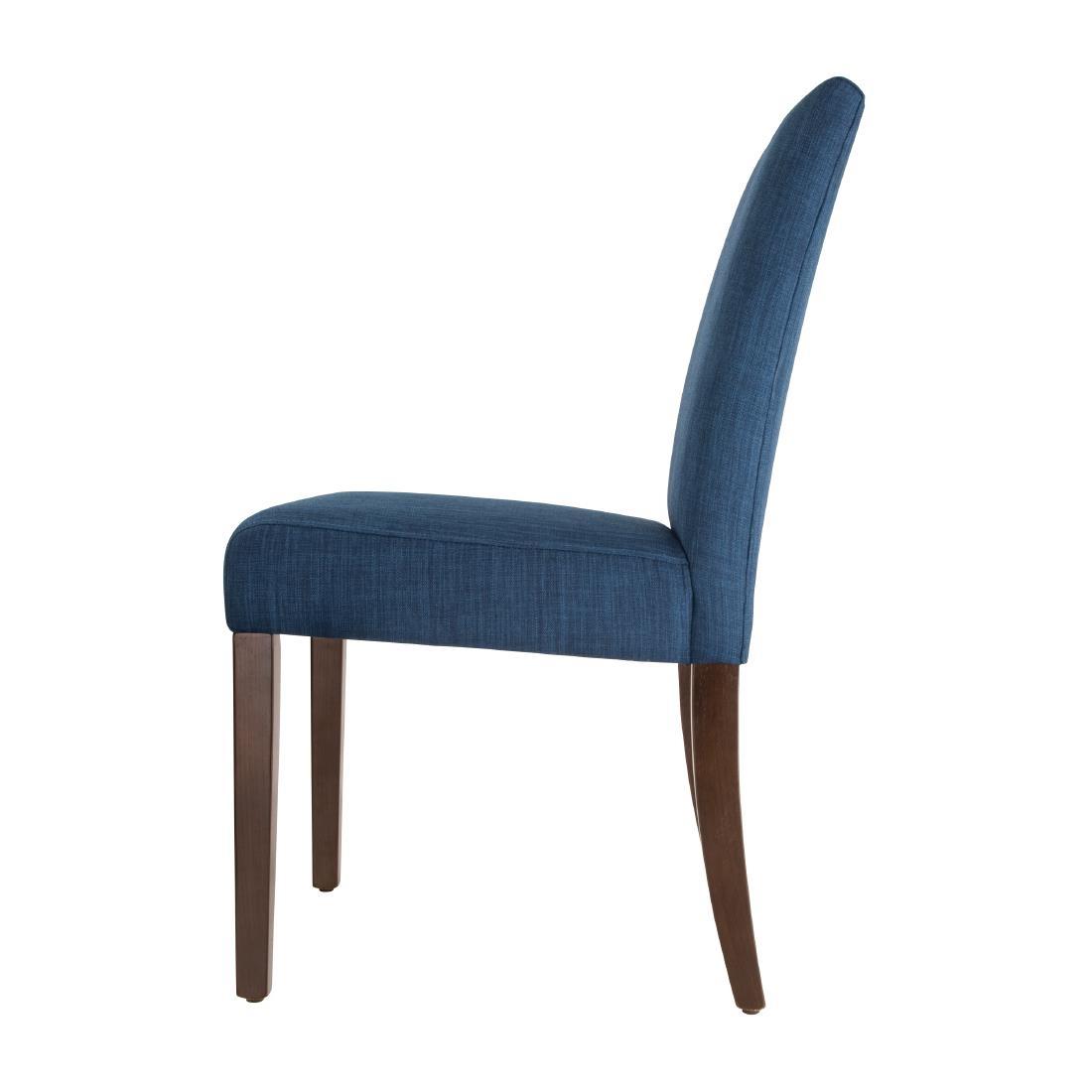 Bolero Chiswick Dining Chairs Royal Blue (Pack of 2) - DT697  - 2