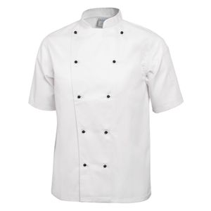 Whites Chicago Unisex Chefs Jacket Short Sleeve White L - DL711-L  - 2