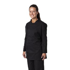Whites Unisex Atlanta Chef Jacket Black Teflon Size S - BB577-S  - 1