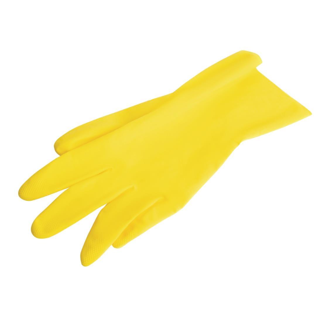 MAPA Vital 124 Liquid-Proof Light-Duty Janitorial Gloves Yellow Extra Large - FA292-XL  - 3