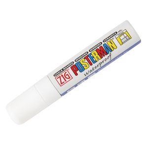 Securit Posterman 15mm All Weather Chalk Marker White - Y976  - 1
