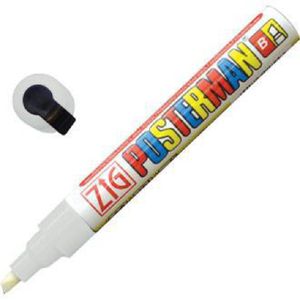Securit White Chalk Marker 6mm Tip - Y985  - 1