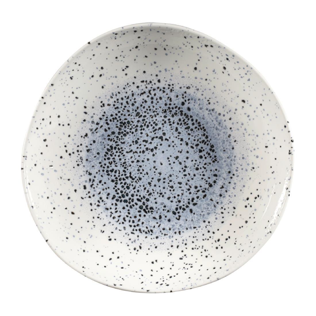 Churchill Studio Prints Mineral Blue Centre Organic Round Bowls 253mm 1.1Ltr (Pack of 12) - FC129  - 1