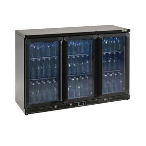Gamko Bottle Cooler - Triple Hinged Door 315 Ltr Black - CE556  - 1
