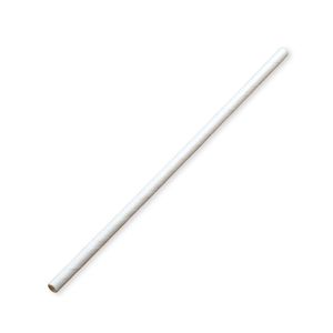 195x6mm Small White Paper Straws (Case of 1,500) - 110601 - 1