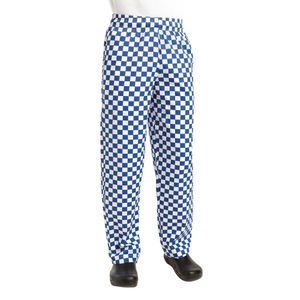 Chef Works Essential Baggy Pants Big Blue Check M