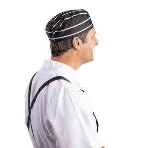 Whites Skull Cap Black Butchers Stripe