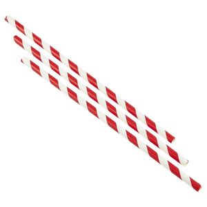 Paper Straws Red and White Stripes 20cm (500pcs) - PPS20R - 1