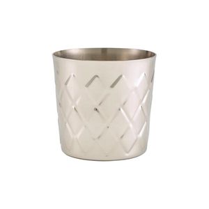 Diamond Pattern Stainless Steel Serving Cup 8.5 x 8.5cm (Pack of 12) - SVD8 - 1