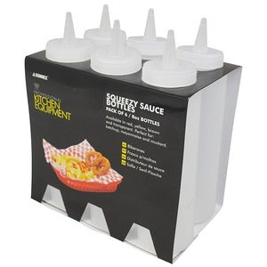 Sauce Bottle Clear 8 Oz Pack 6 - M030156C
