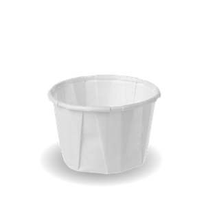 BioPak 1oz Paper Souffle Pots (Case of 5000) - 1343 - 1
