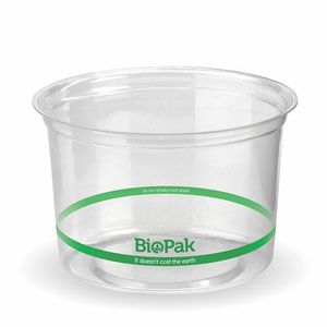 BioPak 500ml Clear PLA BioBowls (Case of 500) - P-500-UK - 1