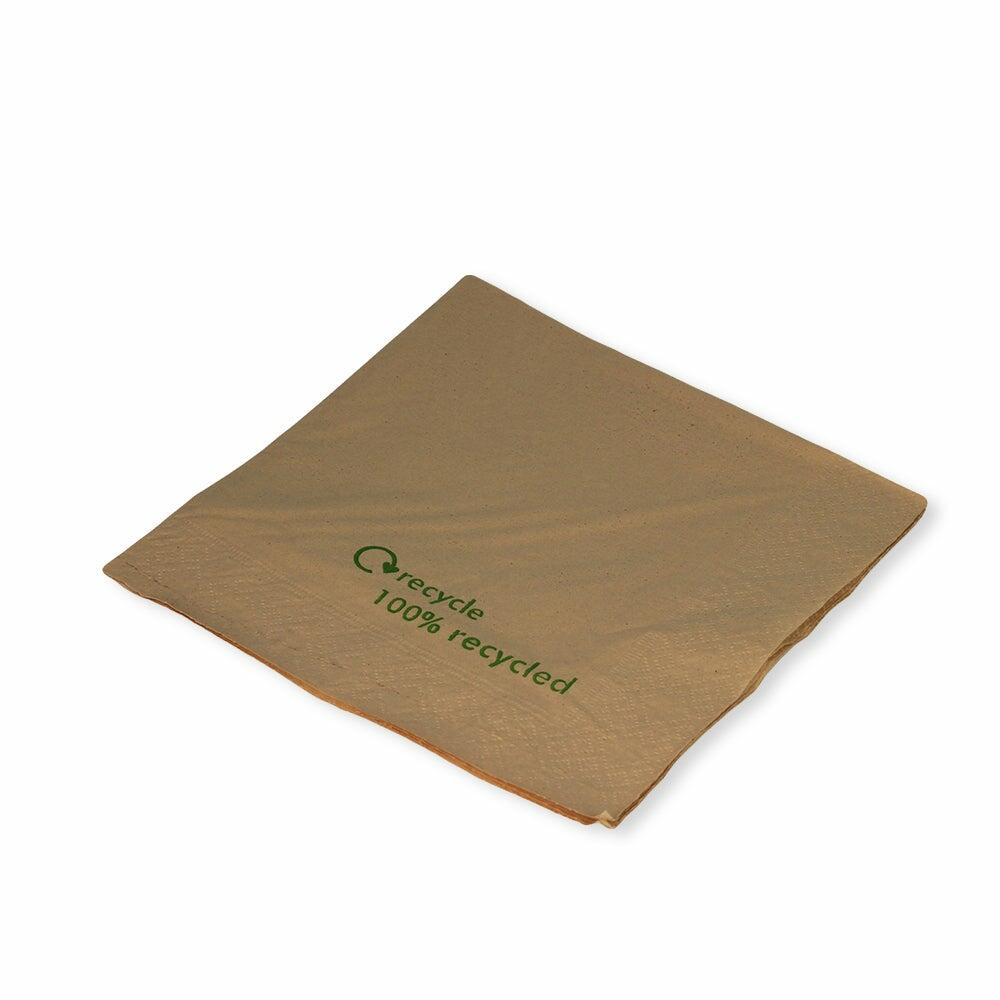 BioPak 33cm 2-Ply Kraft Paper Napkins (Case of 2000) - L-LN1/8-2PN-UK - 1