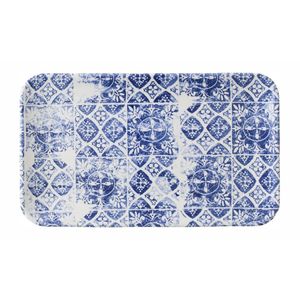 Churchill The Makers Collection Organic Rectangular Platters Porto Blue 179mm (Pack of 12) - DX153 - 1