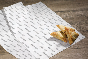 420 x 297mm Custom Printed Greaseproof / Branded Food Wraps - 1