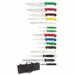 Hygiplas 15 Piece Knife Set with Carry Case - S454 - 1
