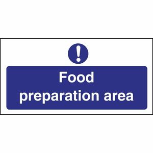 Vogue Food Preparation Area Sign - L840 - 1