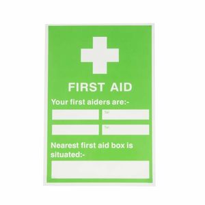 First Aiders Nearest First Aid Box Sign - Y922 - 3