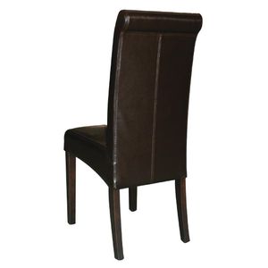 Bolero Curved Back Leather Chairs Dark Brown (Pack of 2) - GF956 - 3