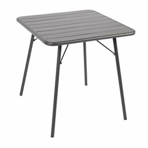 Bolero Square Slatted Steel Table Grey 700mm - CS730 - 1