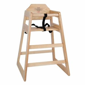 Bolero Wooden Highchair Natural Finish - DL900 - 1