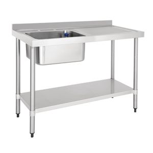 Vogue Single Sink Right Hand Drainer 1200mm - DY823 - 1