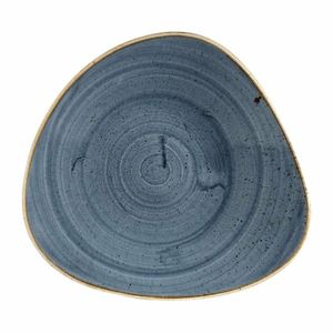 Churchill Stonecast Triangular Shallow Bowls Blueberry 272mm (Pack of 12) - DY799 - 1